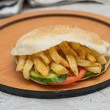 French Fries With Pepper And Tomato Sandwich