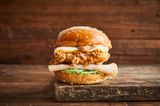 Chicken Burger With Smoked Turkey Sandwich