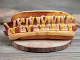 Grilled hot dog sandwich