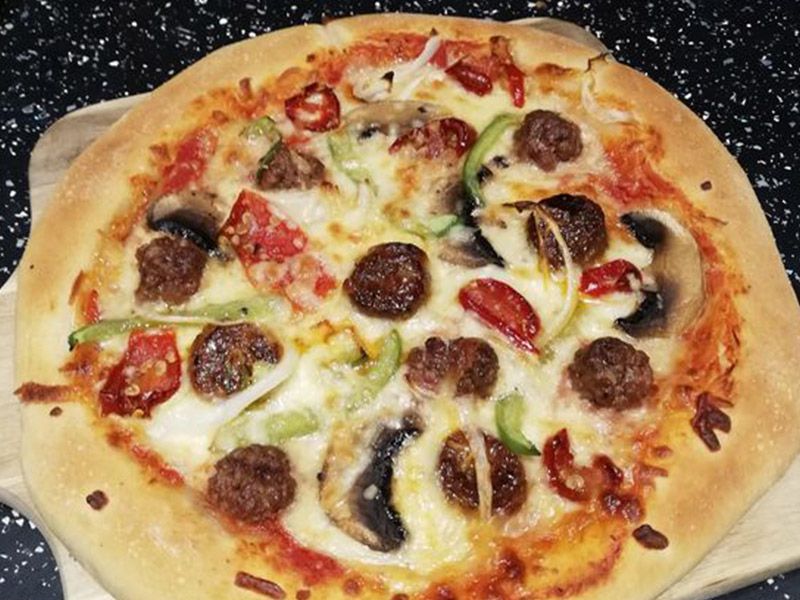 Oriental Sausage Pizza