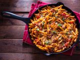 Pasta Pan With Oriental Sausage