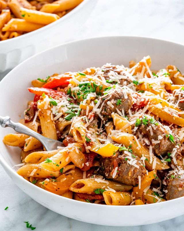 Oriental Sausage Penne Pasta