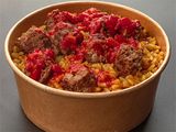Rizo Kofta and Spicy Red Salsa