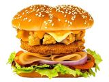 Triple Chicken Burger Sandwich