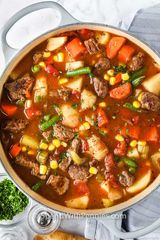 Vegetable With Meat Pieces Soup