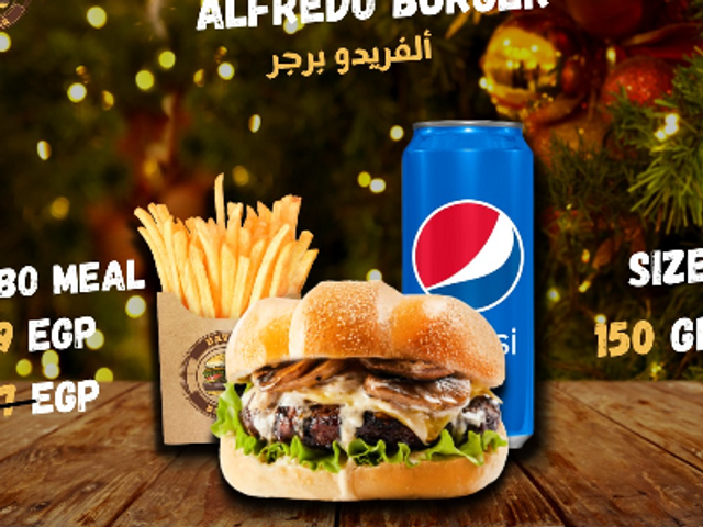 Alfredo Beef Burger Combo - 150 Gram Offer