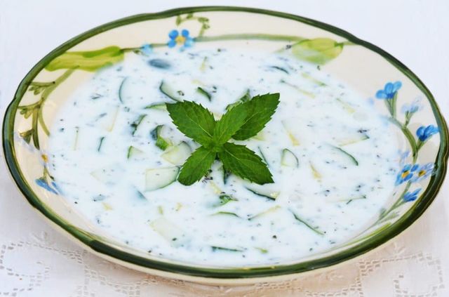 Yogurt with Cucumber Salad