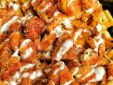 Crinkle Fries Potato With Chicken Crispy Popcorn