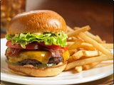 Fresh Beef Fresh Burger With French Fries Sandwich