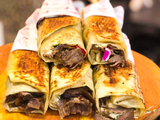 Meat Shawerma Saj Sandwich