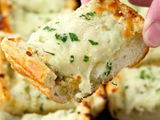 Bread With Garlic And Mozzarella Cheese