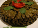 محشي ورق عنب مع لحم مفروم