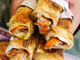 Chicken Shawerma Saj Sandwich