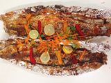 Mullet Fish Large With Oil And Lemon