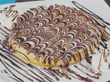Mix White Chocolate And Dark Chocolate Waffle