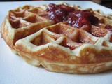 Strawberry Sauce Waffles