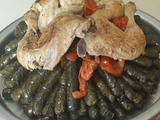 Quarter Chicken With Grape Leaves Casserole