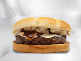 Mushroom And Swiss Beef Burger Sandwich
