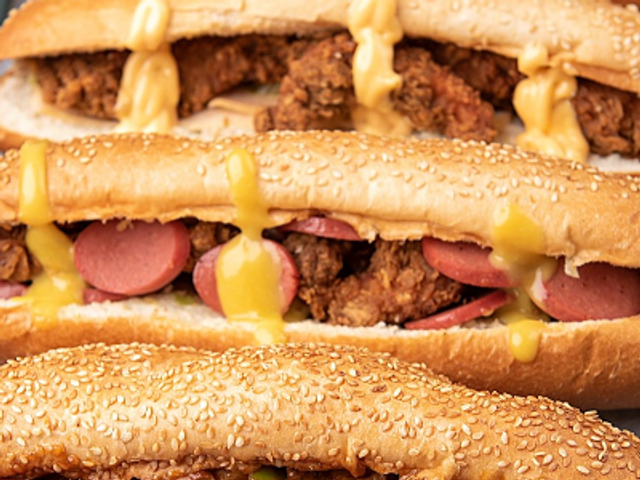 Chicken With Hot Dog Sandwich