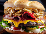 Beef Bacon Mushroom Burger Sandwich