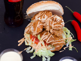 Fried Chicken With Shrimp Sandwich