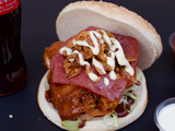 Fried Chicken With Mushroom Sandwich
