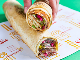 Chicken Shawerma Saj Bread