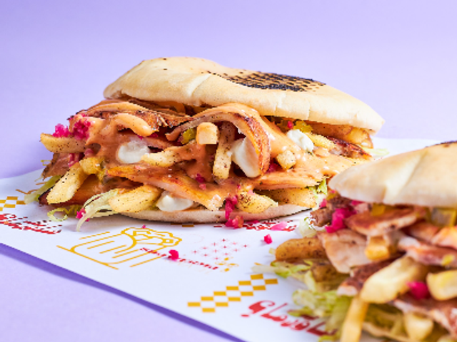 Chicken Shawerma Pitta Bread Sandwich