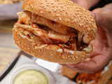 Chicken Shawerma Bun Bread Sandwich