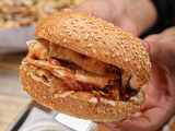 Charcoal Chicken Shawerma Bun Bread Sandwich