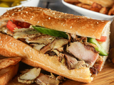 Meat Shawerma In French Bread Sandwich