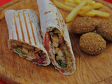 Falafel And French Fries Sandwich