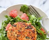 Salmon Burger Platter