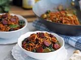 Oriental Sausage Pasta