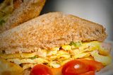 Omelette Eggs With Roumi Cheese Sandwich