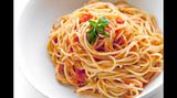 Spaghetti Pasta With Liver And Giblets