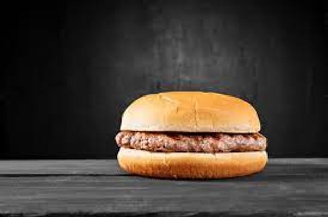 Plain beef burger sandwich