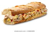 Chicken Shawarma With Cheese Sandwich - French Bread