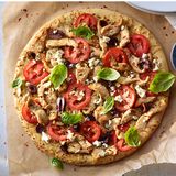 Smoked turkey pizza
