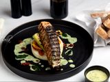 Polenta Crusted Salmon Plate