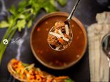 Beef Goulash Soup With Vegetables And Meat Broth