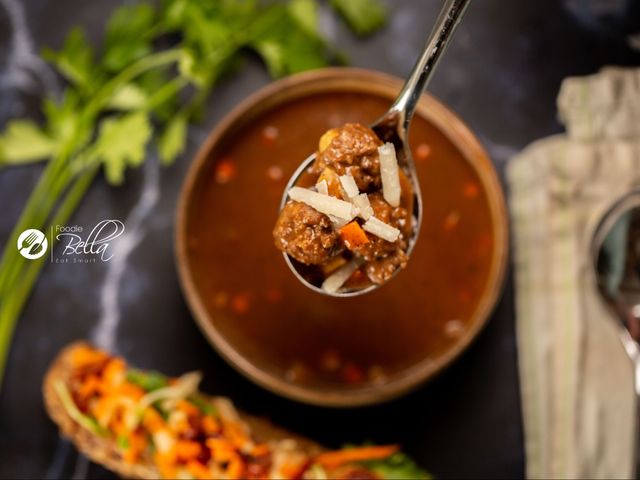 Beef Goulash Soup With Vegetables And Meat Broth
