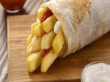 Syrian Saj Bread Potatoes Sandwich