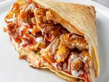 Crispy Chicken and Hot Dog Crepe