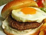 Medium egg burger sandwich