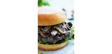 Mushroom And Cheese Burger Sandwich