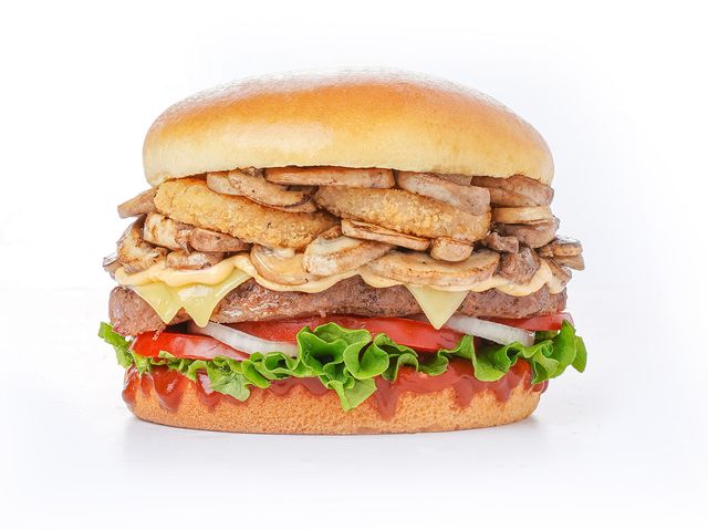 Mushroom Burger Sandwich