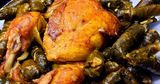 Quarter Chicken With Vine Leaves Meal