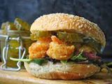 Shrimp Po Boy Burger