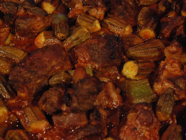 Okra With Meat Casserole
